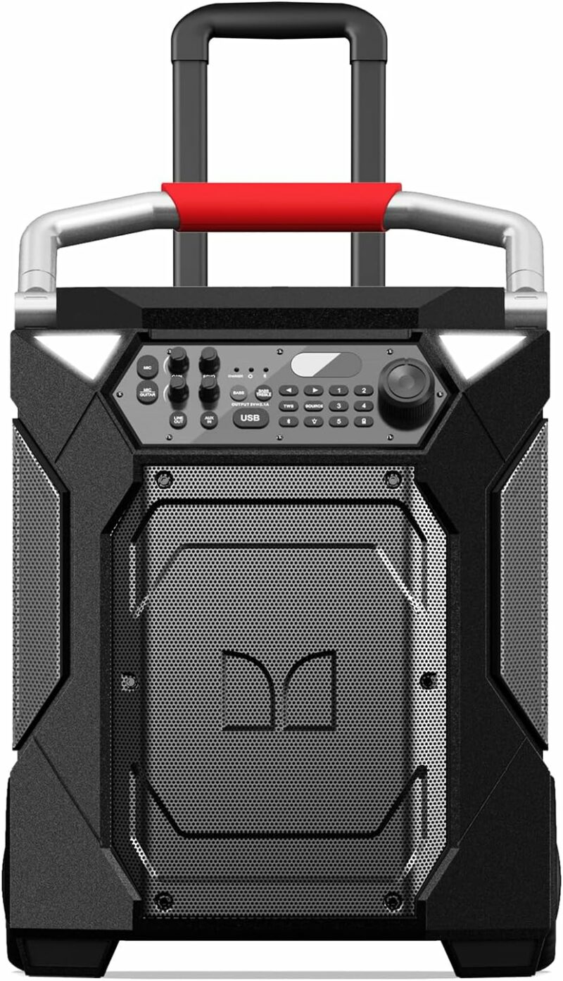 Monster Rockin’ Roller 360 Indoor/Outdoor Portable Bluetooth Speaker | Up to 240W of 360 Degree Sound & Up to 100 Hours of Playtime | Includes Microphone - Image 7