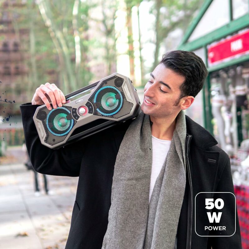 Altec Lansing Mix 2.0 - Waterproof Bluetooth Speaker with Strong Bass, Portable Speaker for Travel & Outdoor Use, 100 Foot Range & 20 Hour Playtime - Image 2