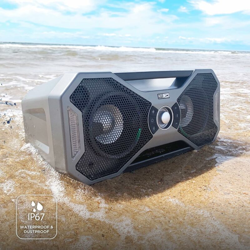 Altec Lansing Mix 2.0 - Waterproof Bluetooth Speaker with Strong Bass, Portable Speaker for Travel & Outdoor Use, 100 Foot Range & 20 Hour Playtime - Image 5